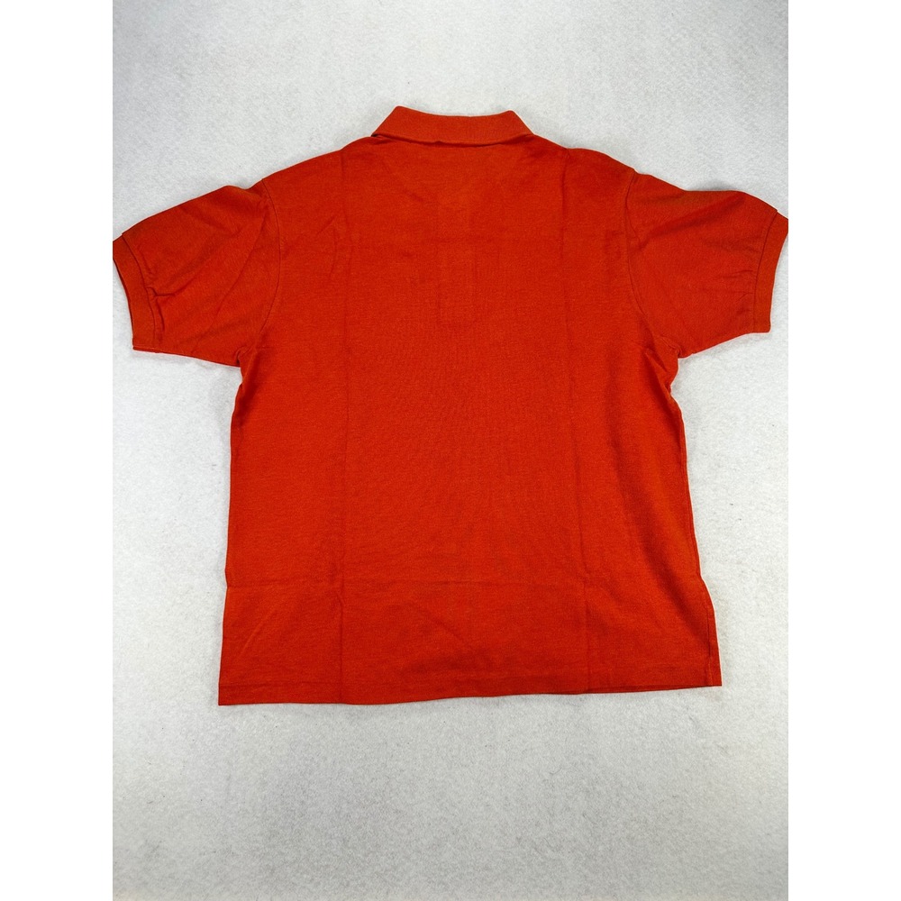 Lacoste Classic Fit Polo Shirt Mens Large Orange Cotton Pique Short Sleeve Logo - Picture 3 of 6